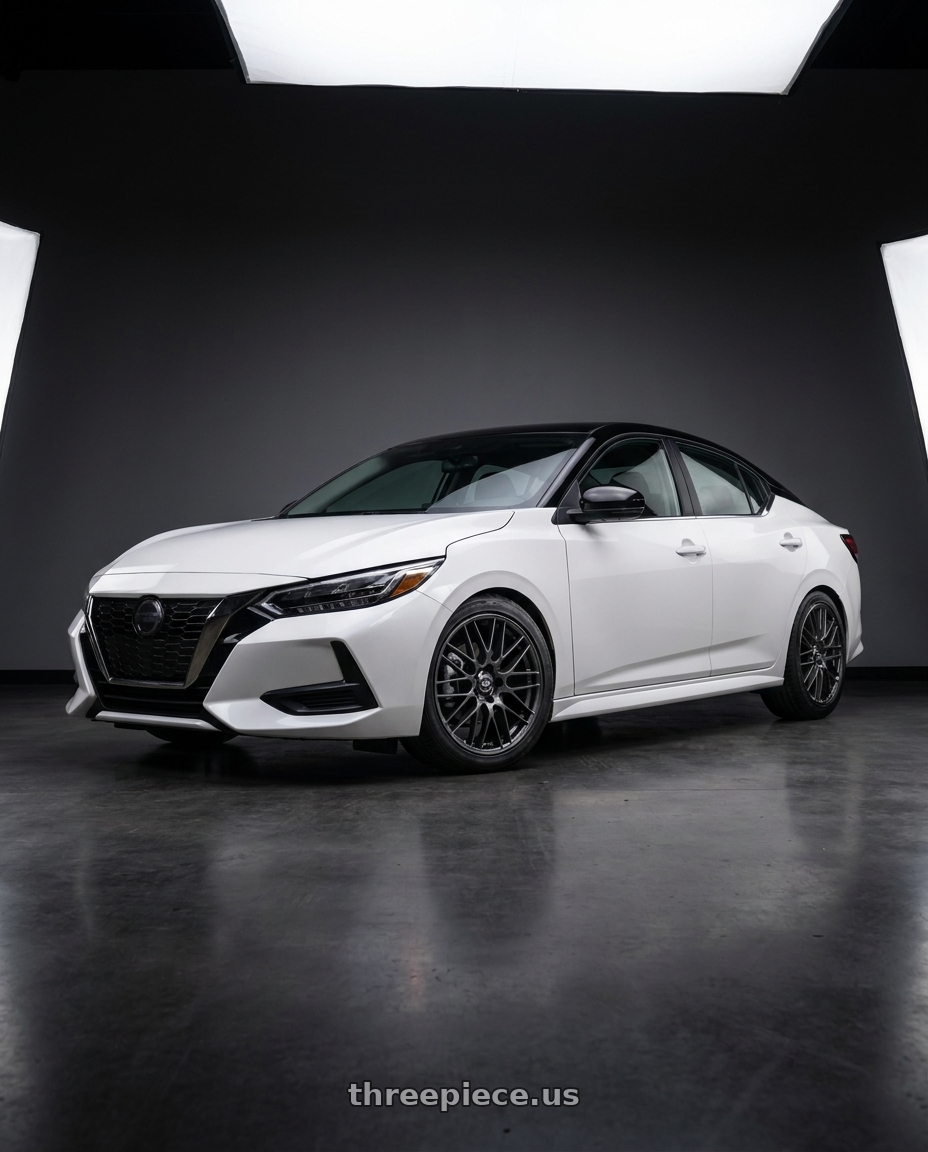 2020 Nissan Sentra SV with Enkei EKM3 5x114.3 17x7+38 Gunmetal wheels