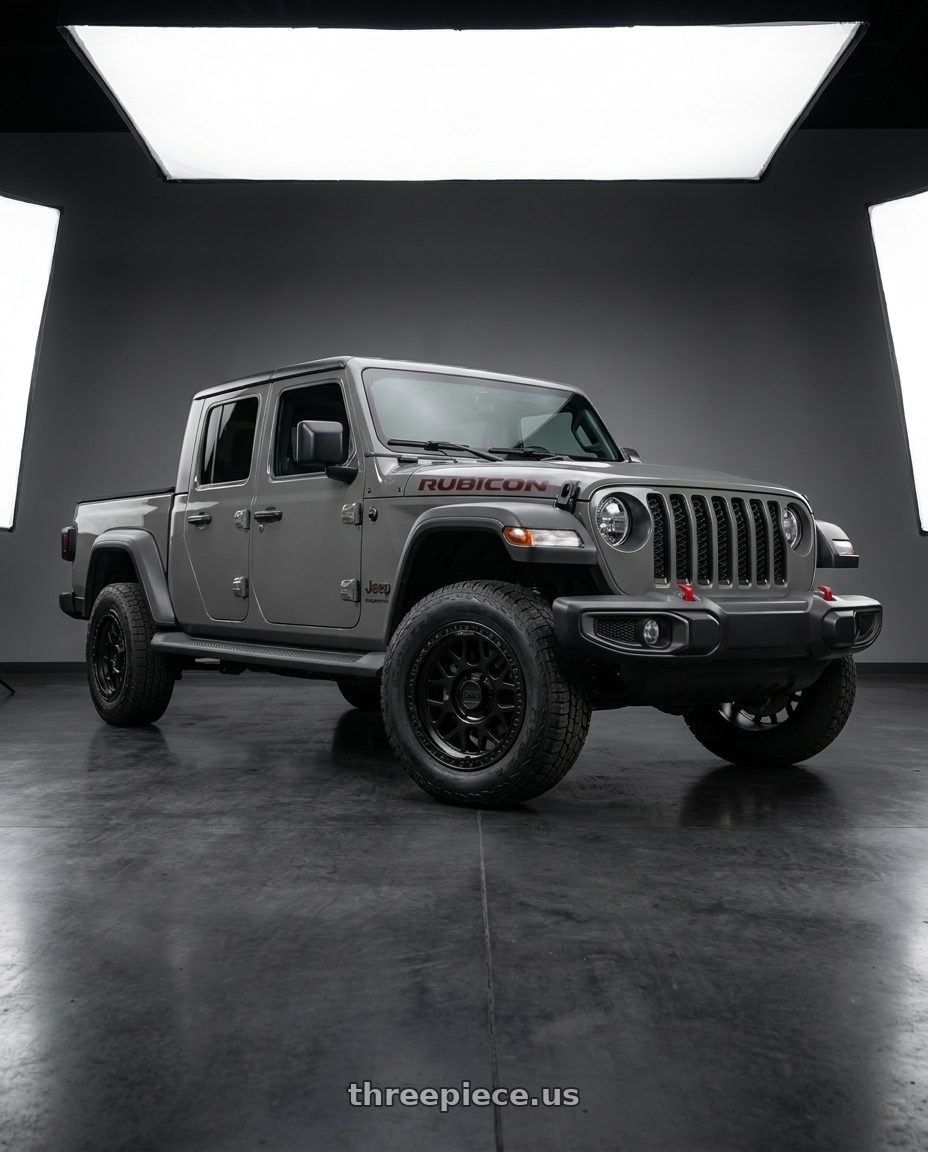 2021 Jeep Gladiator Sport with KMC KM549 GRS 5X127 20X9 +18 SATIN BLACK wheels