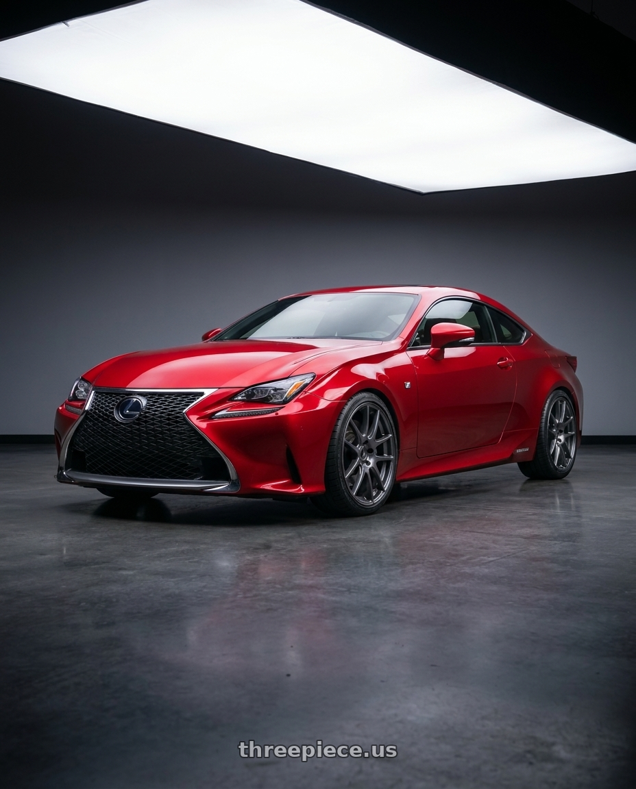 2018 Lexus RC F with Ssr Gtv04 5x114.3 19×8.5x8.5+45  METALLIC GRAY wheels