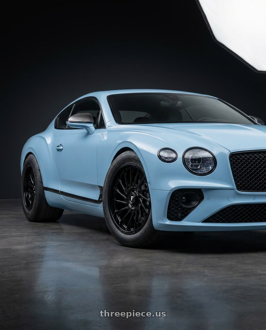 2023 bentley gt with Fittipaldi FS369B 5X112/5X120 26x10 +30 Gloss Black wheels
