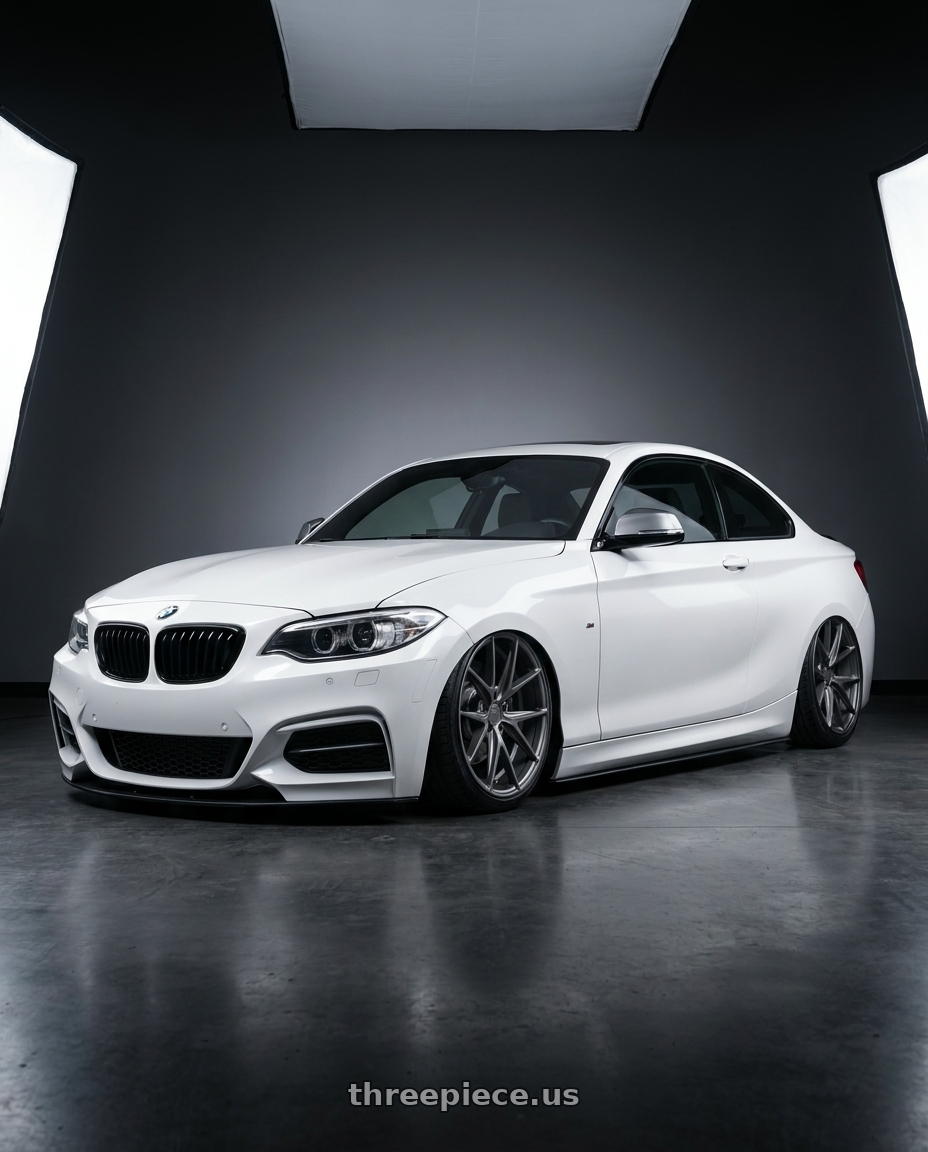 2018 BMW 2 Series F22 with Niche 1PC M116 MISANO 5X120 19X8.5 +35 MATTE GUN METAL wheels