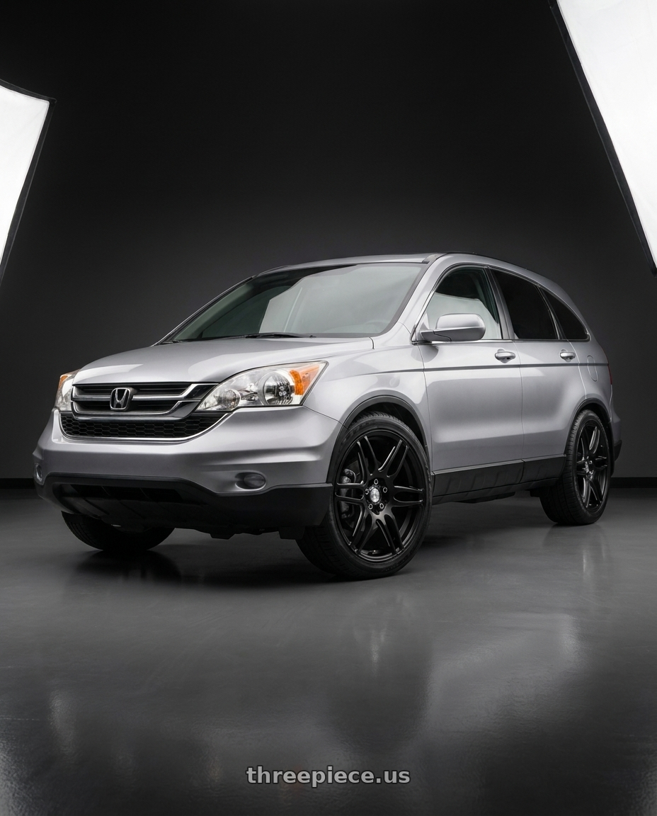 2009 Honda Crv with Niche 1PC M106 NR6 4X100/4X114.3 18X8 +40 MATTE BLACK MILLED wheels