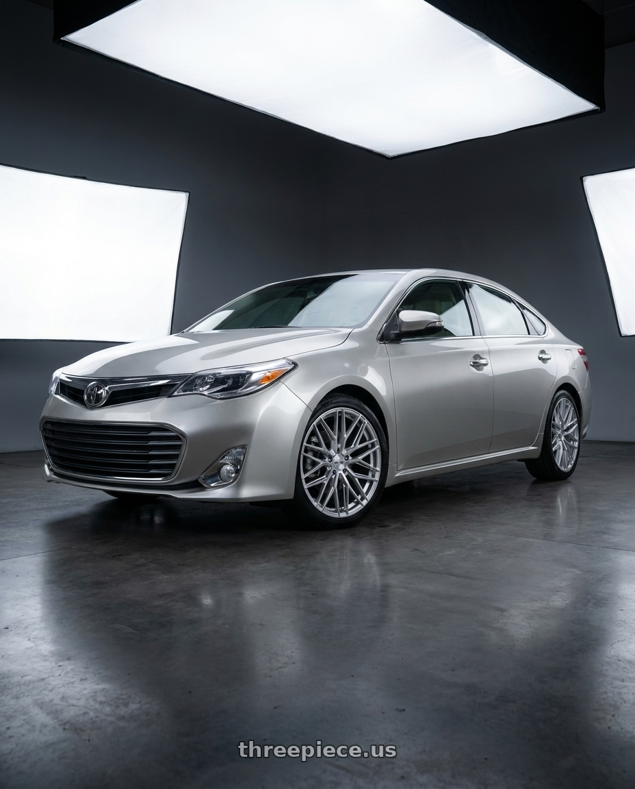 2013 toyota avalon with RTX SW20 5x114.3 18x8.5 +45 Silver With Machined Face wheels