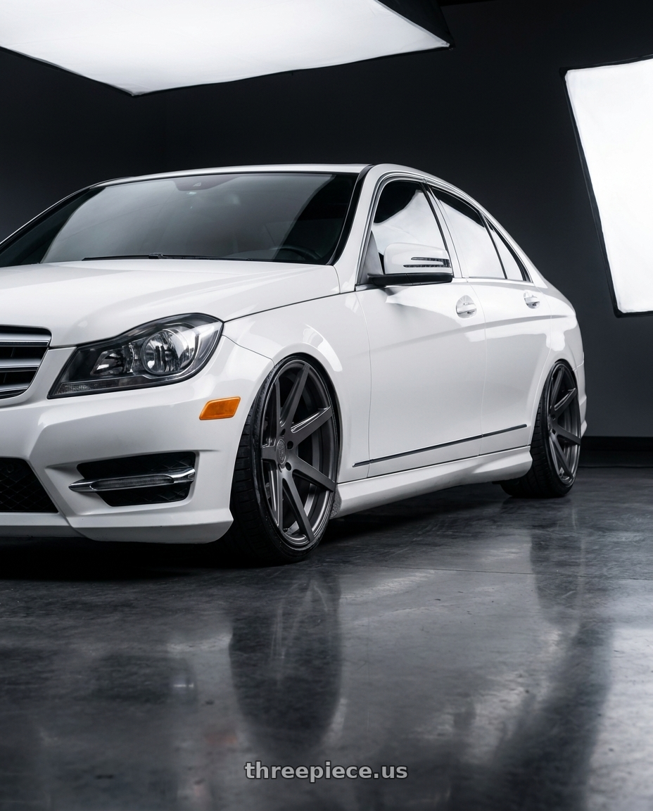 2014 Mercedes-Benz C250 with Rohana RC7 5x112 19x8.5+42 Matte Graphite wheels