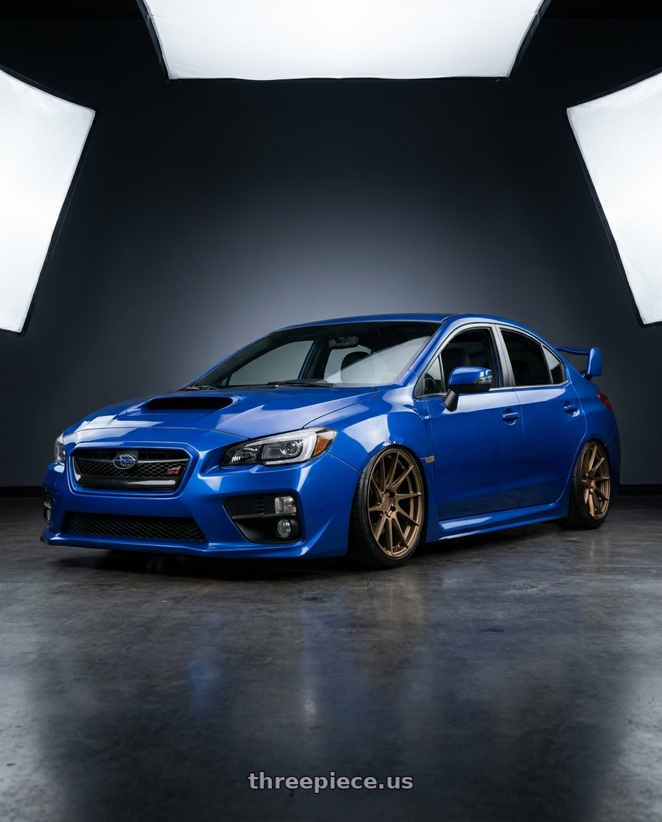 2013 Subaru WRX STI with Aodhan AH09 5x114.3 18x9.5 +35 Matte Black wheels