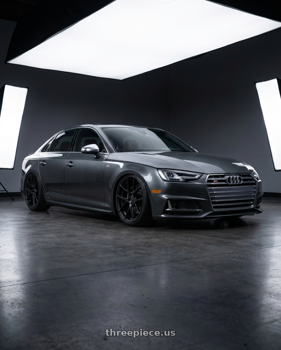 2023 Audi S4 B9 with Avant Garde Wheels M510 5X112 20x8.5 +32 Matte Black wheels