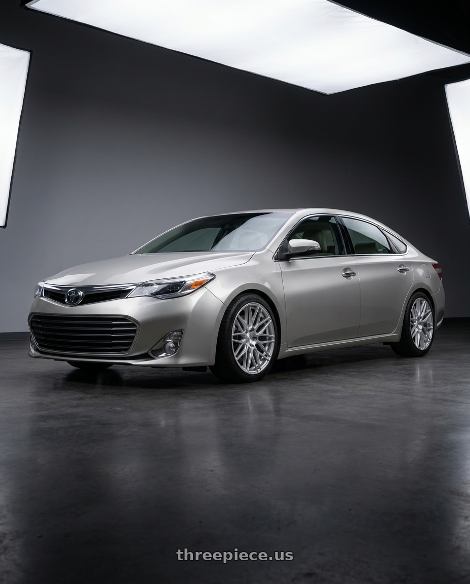 2013 toyota avalon with F1R F103 5x114.3 18x8.5 +38 Brushed Silver wheels