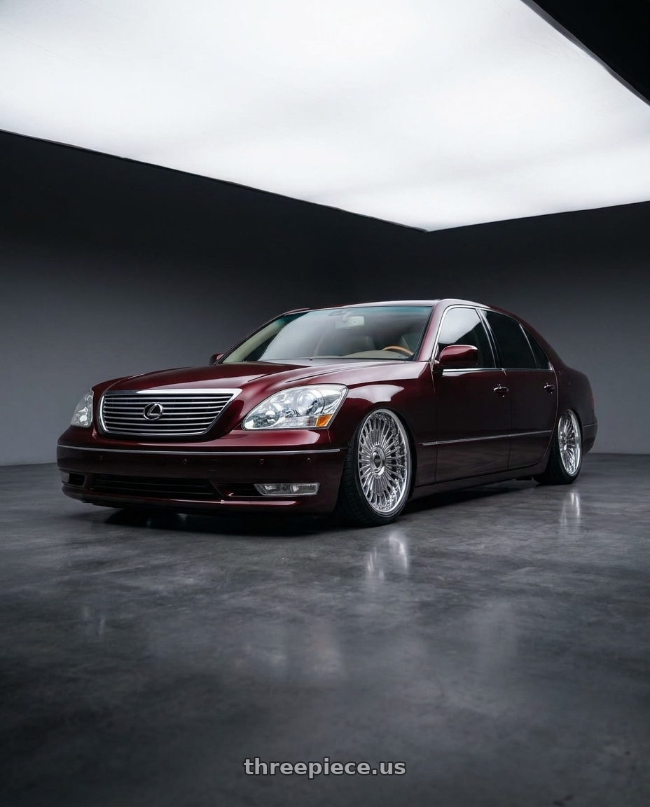 2005 Lexus LS430 with Work Emitz Chrome 5x114.3 19x9.0 +38 wheels