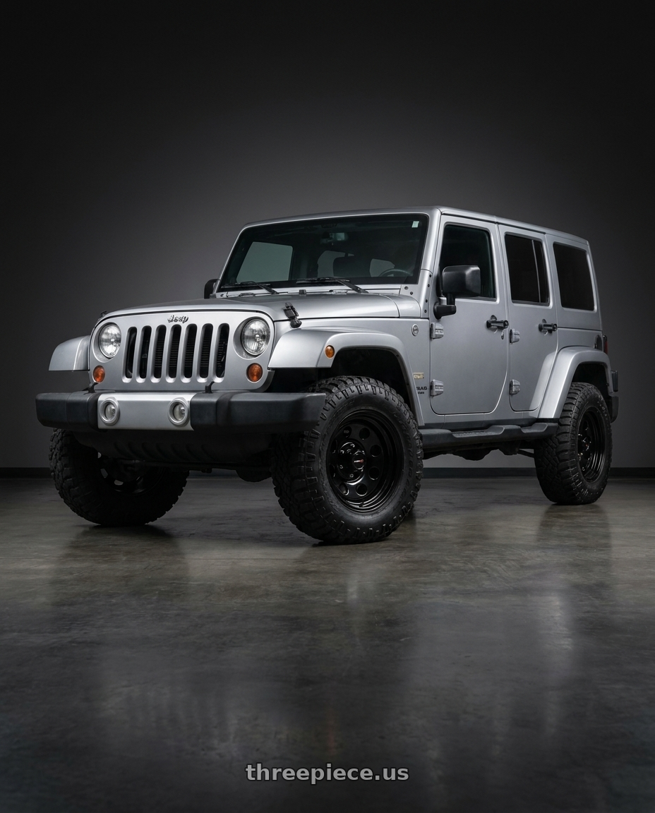 2014 jeep wrangler 4door with Vision HD 85H 5x127 17x9-12 Gloss Black wheels