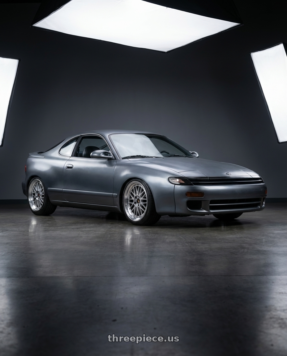 1990 toyota celica  with BBS LM 5x114.3 17x7.5+38 Diamond Silver wheels