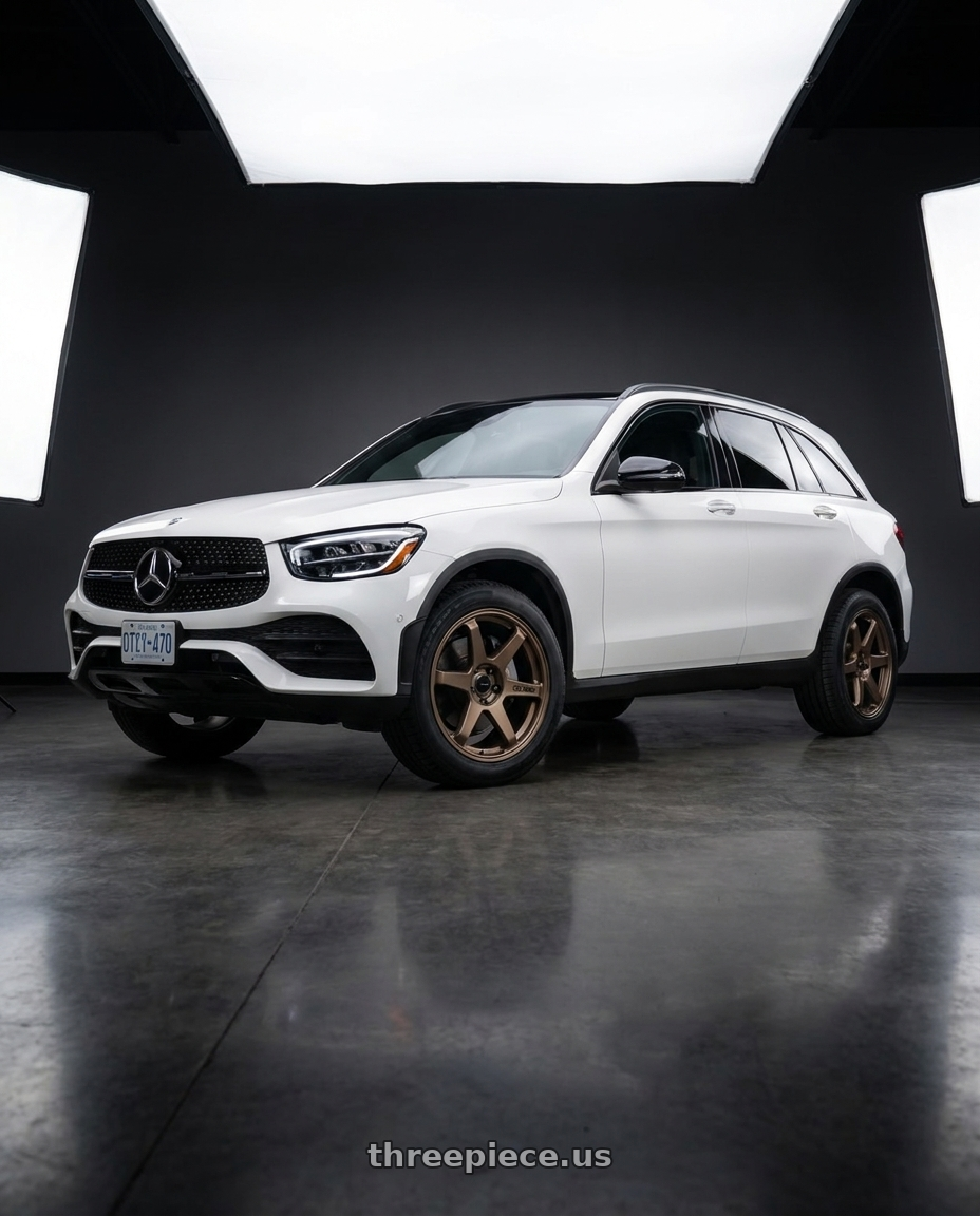 2022 Mercedes Glc300 with Enkei T6R 5x114.3 17x9+40 Matte Bronze wheels