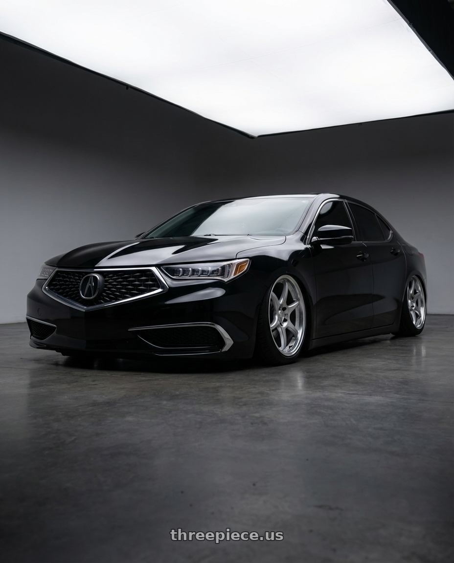 2019 acura tlx base with Kansei K11S Tandem 5X120 19x10.5 22 Hyper Silver wheels