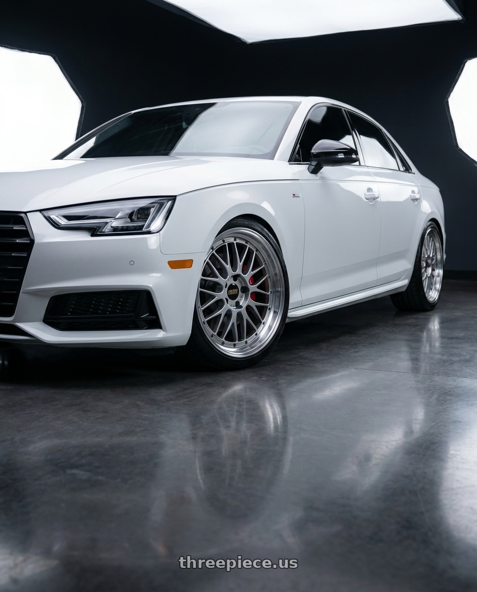 2019 audi s4 with BBS LM 5x114.3 17x7.5+38 Diamond Silver wheels