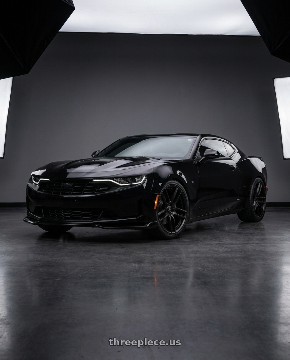 2019 Chevrolet Camaro with Asanti Black ABL-33 REIGN 5X120 20X10.5 +38 SATIN BLACK wheels
