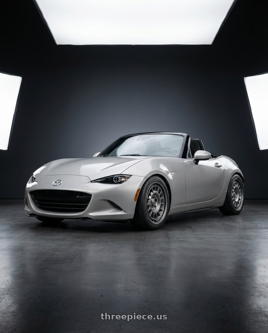 2021 Mazda MX-5 Miata ND with fifteen52 ALPEN MX 5x114.3 17x8 +38 FROSTED GRAPHITE (SATIN GREY) wheels
