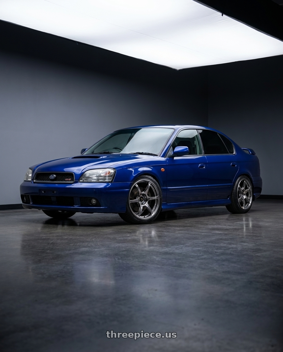 2000 Subaru legacy b4 RSK with Advan Racing RG-4 5x100 18x8.0 +47 RACING HYPER BLACK & RING wheels
