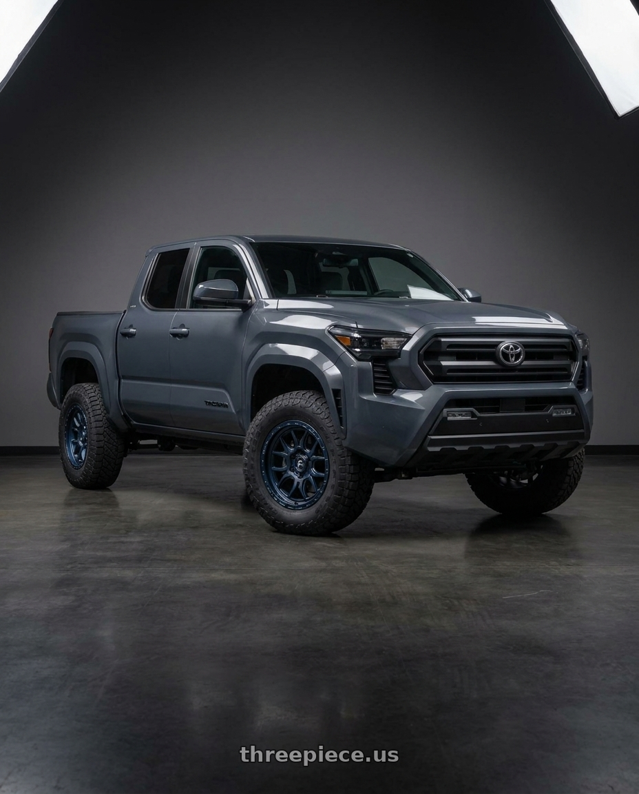 2024 toyota tacoma 4th gen sr 4 door with Fuel 1PC D781 RUSH 6X139.7 17X9 +1 DARK BLUE wheels