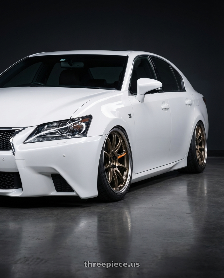 2015 Lexus GS 350 F Sport with Work Emotion Zr10 4x100 15x5 +48 Titanium Diamond Lip Cut wheels