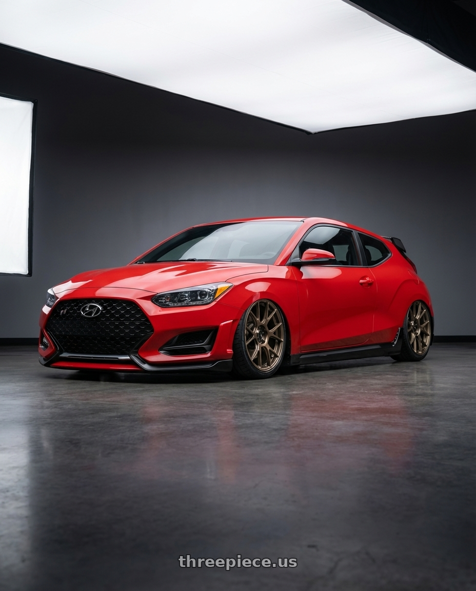 2022 Hyundai Veloster N with Konig Ampliform 5x114.3 19x9.5+25 Gloss Bronze wheels