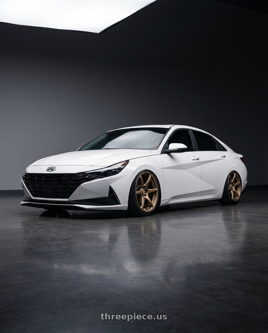 2024 Hyundai Elantra N with Kansei K11B Tandem 5x114.3 19x9.5 12 Bronze wheels