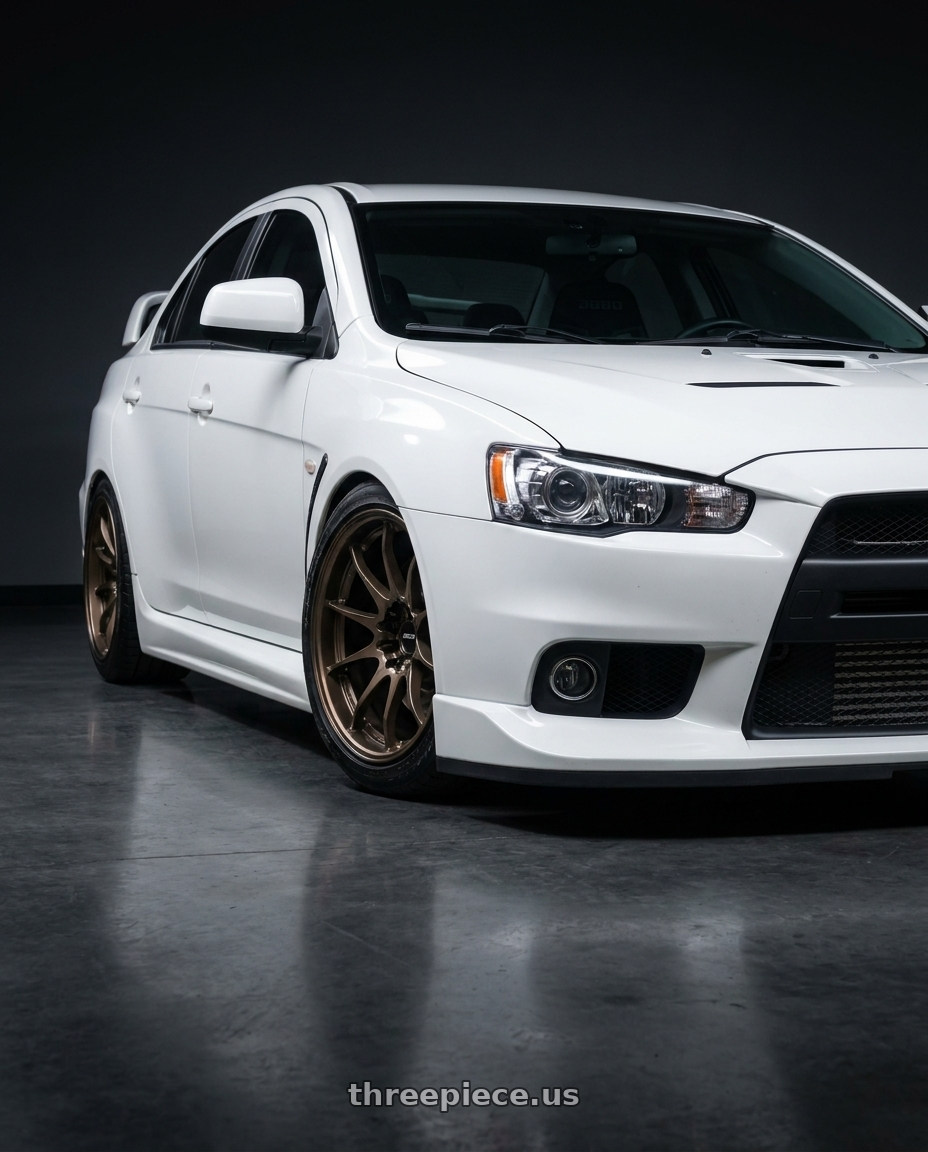 2010 Mitsubishi Lancer Evolution X with Volk Racing G025 DA/C 5x114.3 18x9.5 +38 DARK AMBER CLEAR / DC wheels