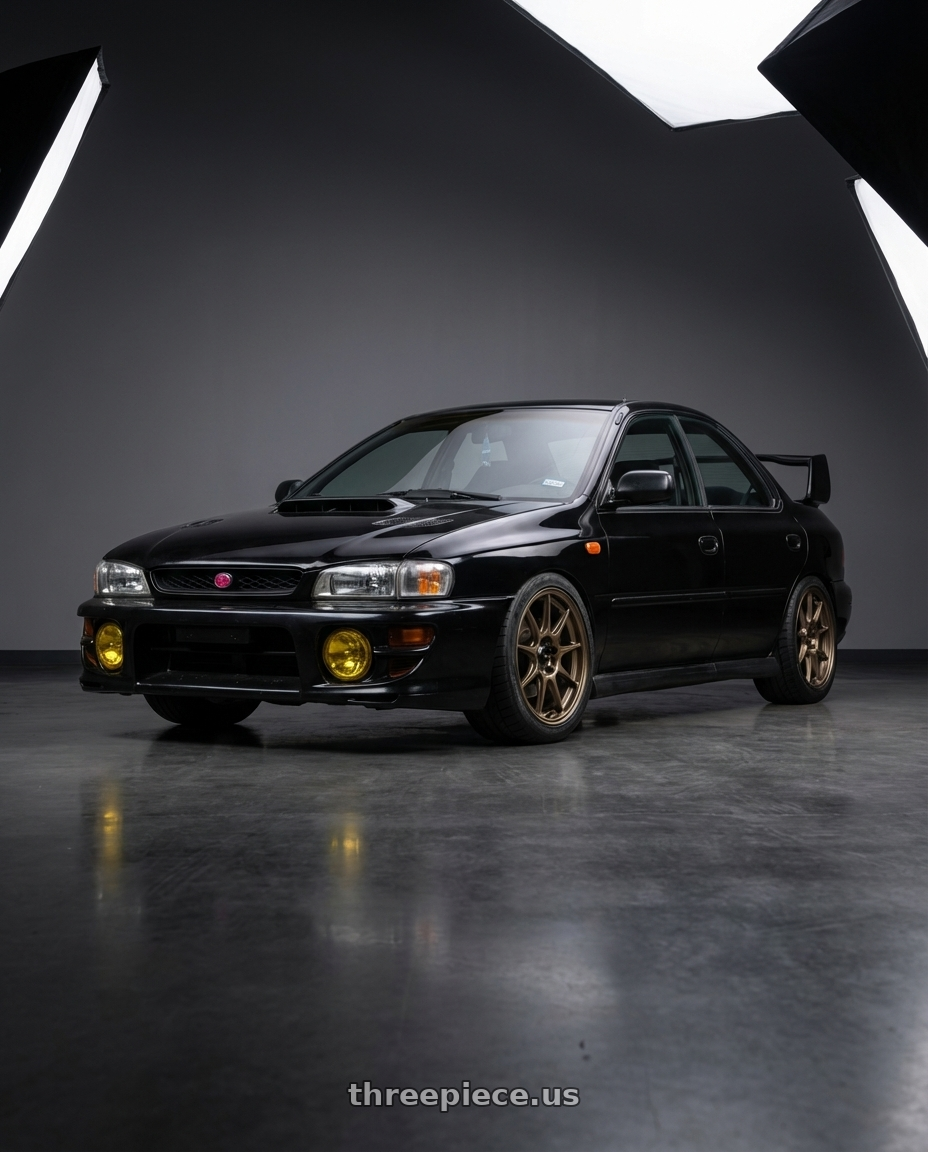 1998 Subaru Impreza GC8 with Konig Dekagram 5x100 17x8+40 Gloss Bronze wheels