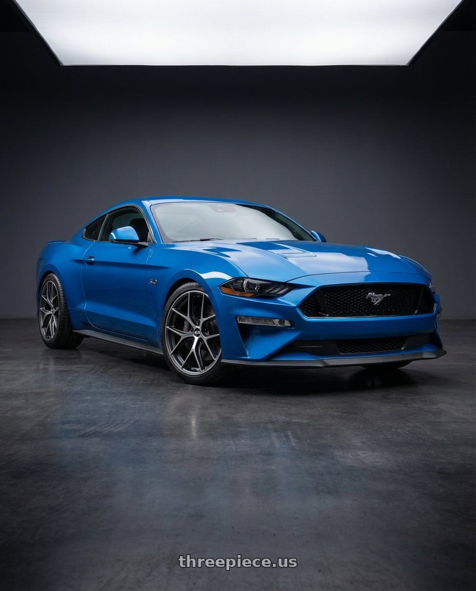 2022 Ford Mustang GT with BBS CC-R 5x114.3 19x8.5+30 Graphite w/ Diamond Cut Face wheels