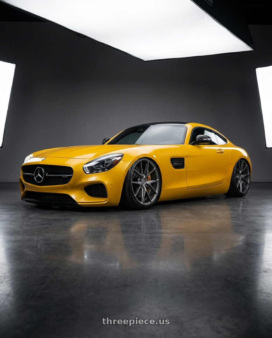 2019 Mercedes-Benz AMG GT with Niche 1PC M116 MISANO 5X112 19X8.5 +25 MATTE GUN METAL wheels