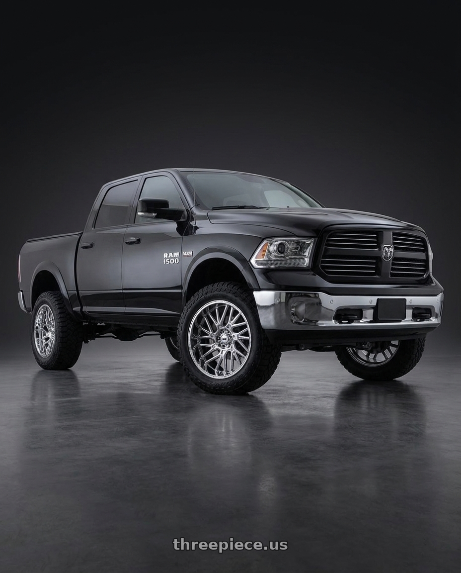2015 Ram 1500 with Vision Off-Road 404 Brawl 5x139.7 20x9+12 Chrome wheels
