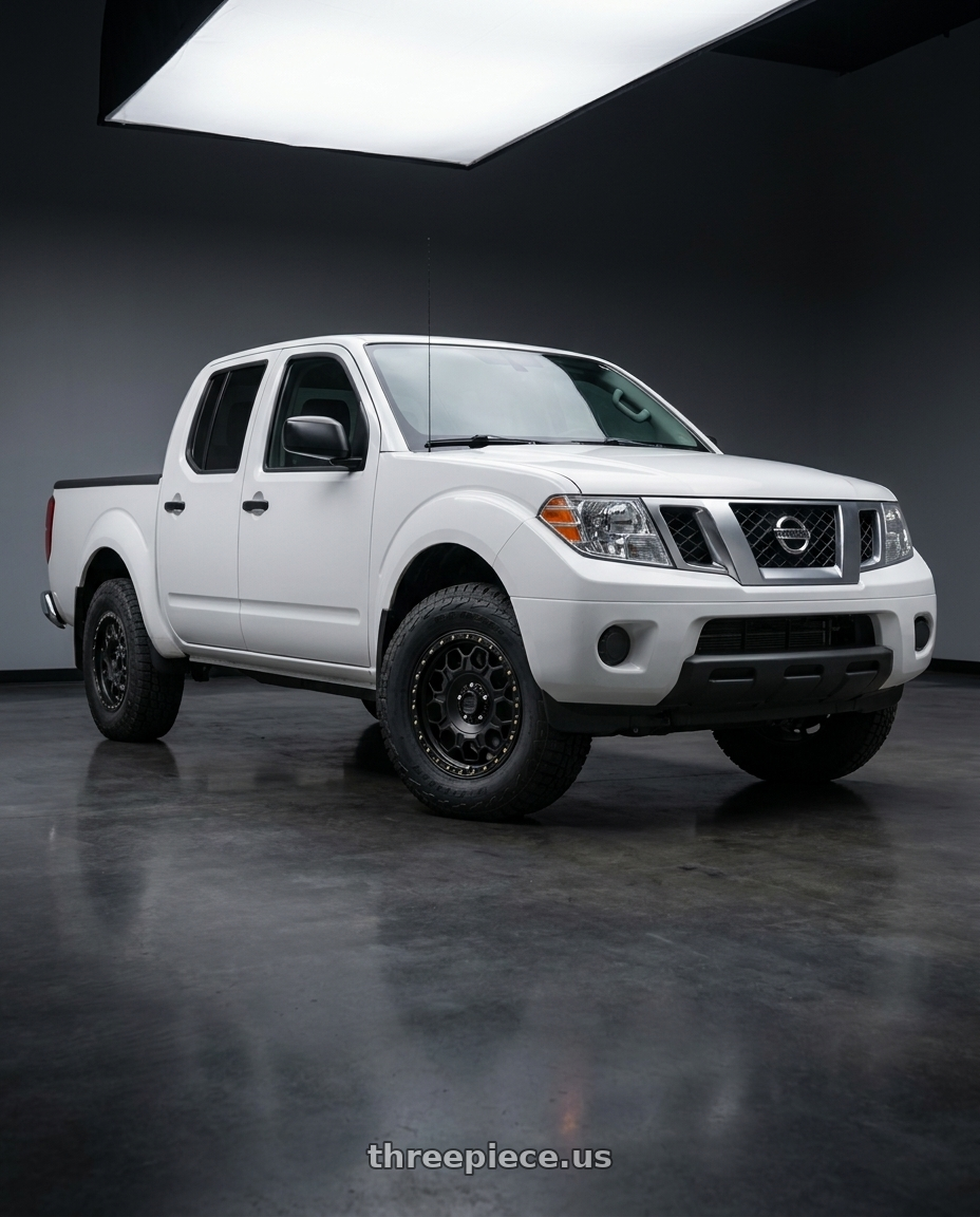 2020 Nissan Frontier SV with KMC KM545 TREK 6X114.3 17X8 +20 SATIN BLACK wheels
