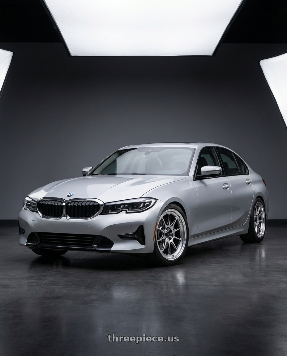 2023 BMW 3 Series G20 with Konig Countergram 5x112 19x8.5+43 Hyper Chrome / Machined Lip wheels