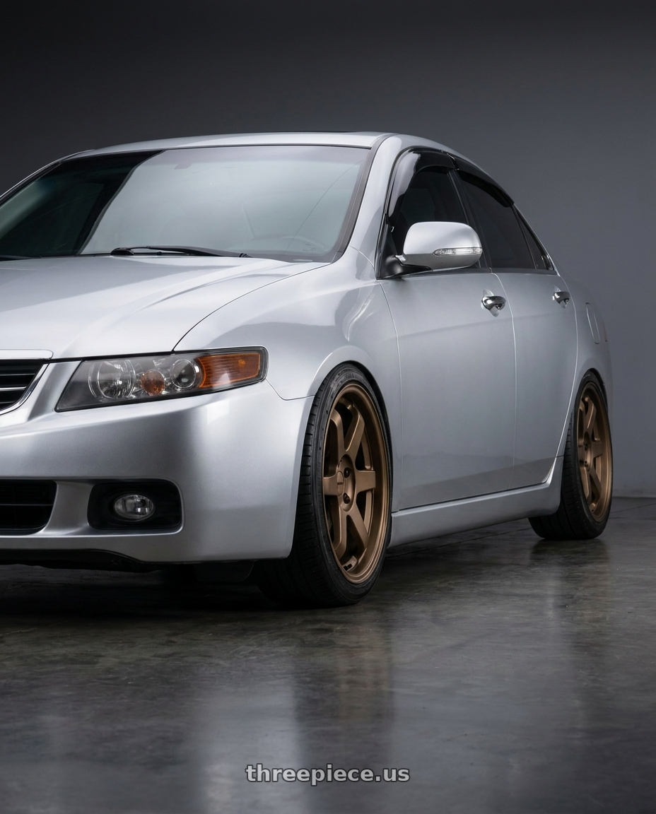 2004 Acura tsx with KATANA RACING KR08 5x114.3 18x8 +40 Matte Bronze wheels