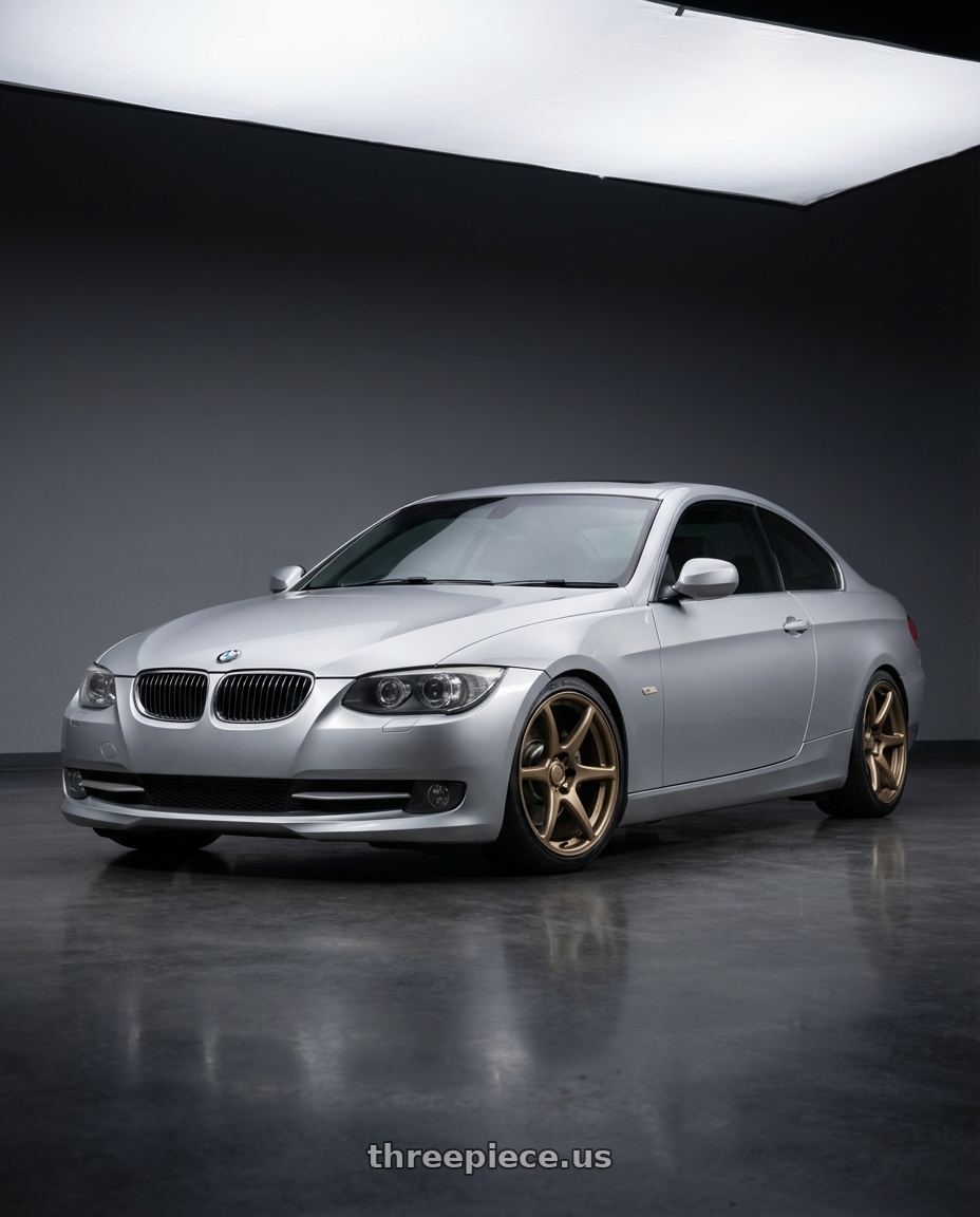 2012 BMW 3 Series E92 with Kansei K11B Tandem 5X120 18x8.5 35 Bronze wheels