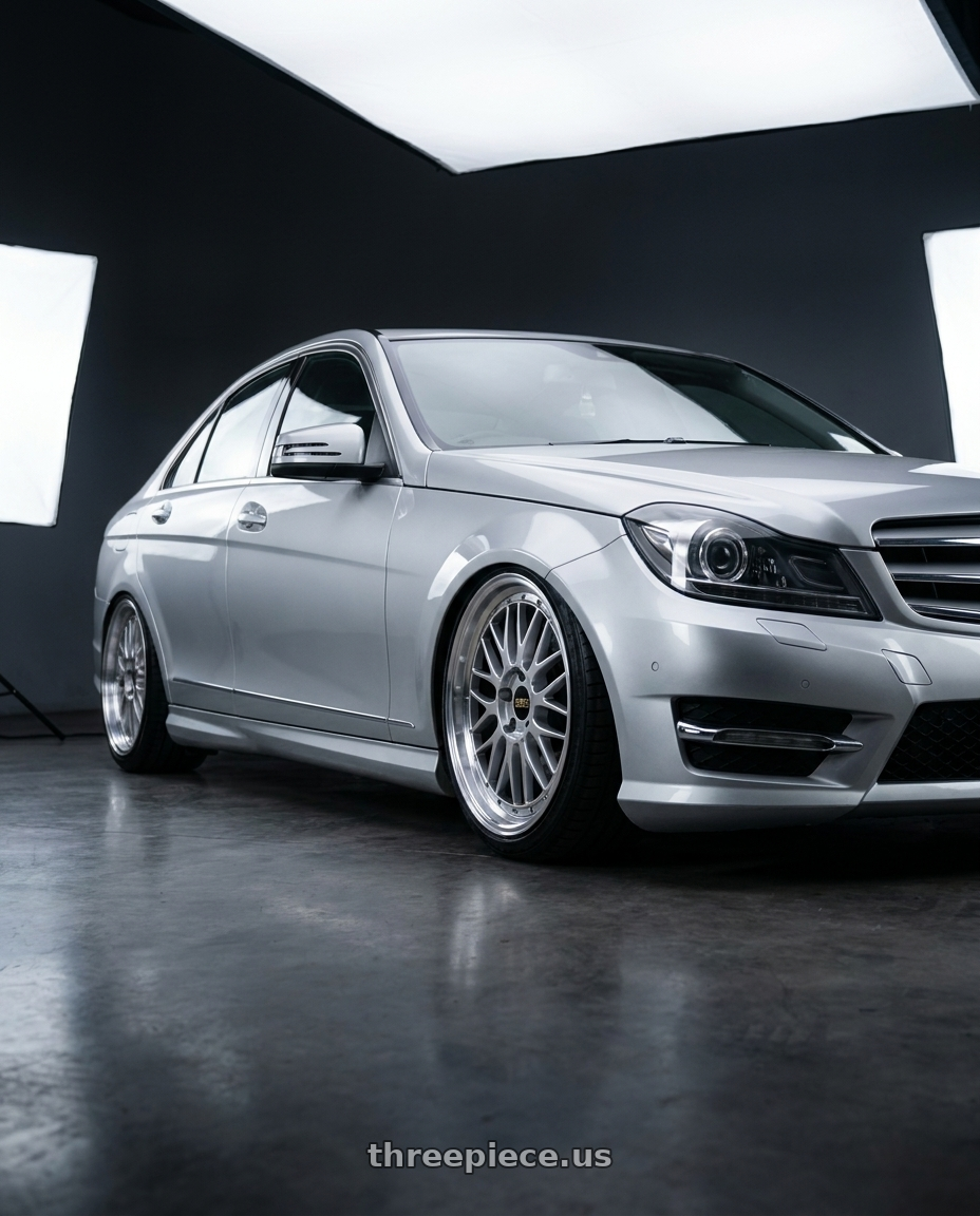 2011 Benz c200 with BBS LM 5x114.3 19x9.0+38 Diamond Silver wheels