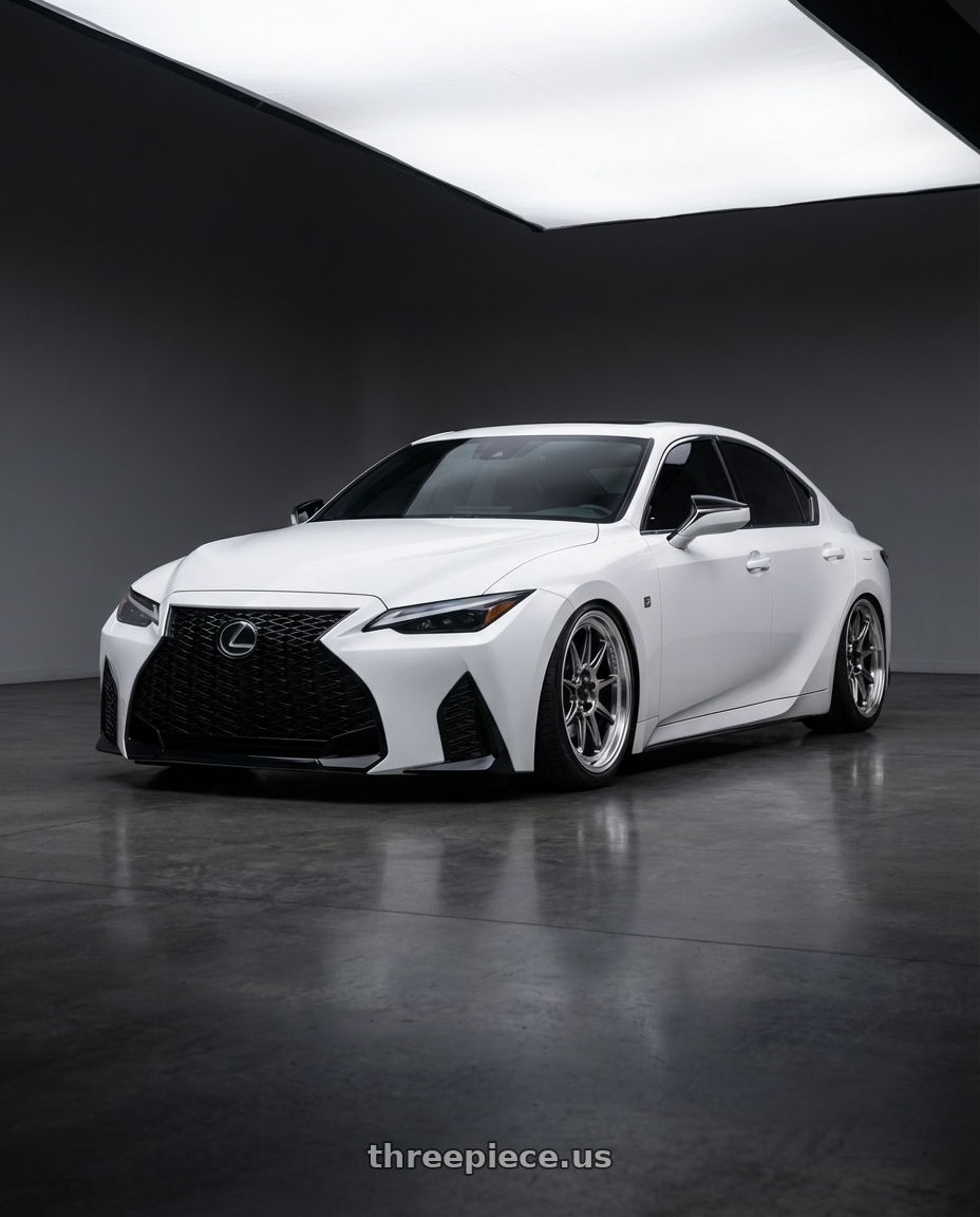 2018 Lexus IS 350 F Sport with Konig Countergram 5x114.3 19x9.5+35 Hyper Chrome / Machined Lip wheels