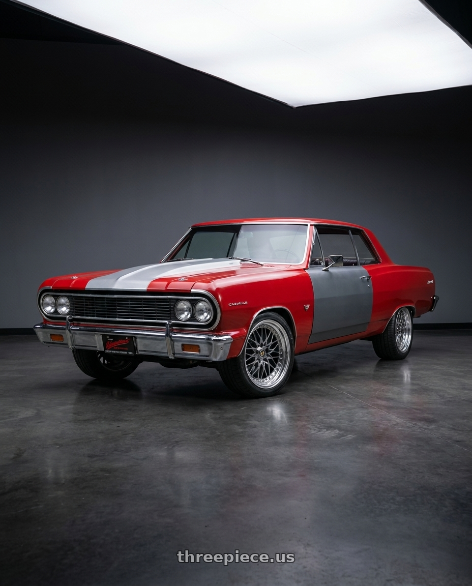 1964 Chevrolet Chevelle ss with Work Vs-Xv 5x120.65 19x7.5-3 L Disk Brilliant Silver Black wheels