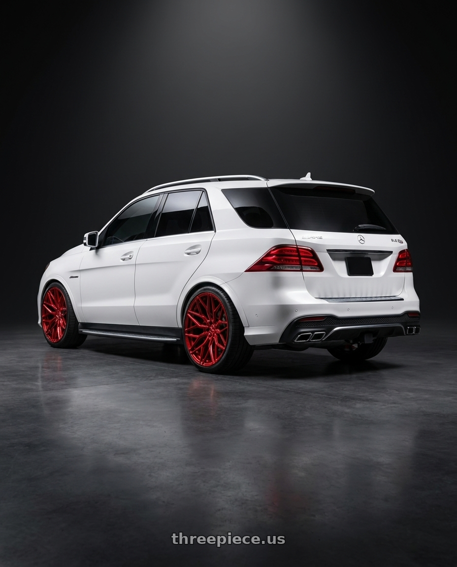 2018 mercedes amg Gle 63s with Worx 818RM 8X180 20x12 -44 A261171 wheels rear three quarter view square tires