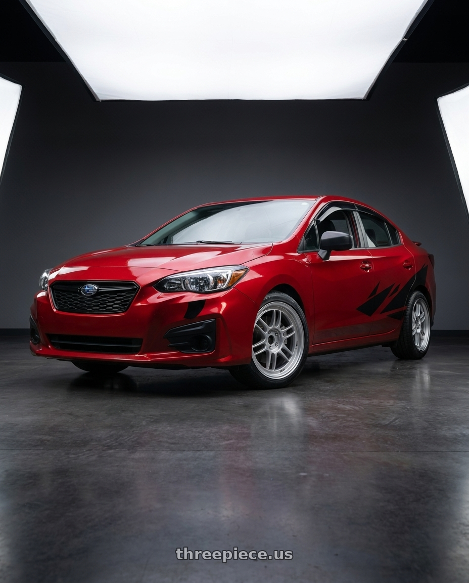 2018 subaru impreza base sedan with Enkei RPF1 5x100 18x8+45 Silver wheels