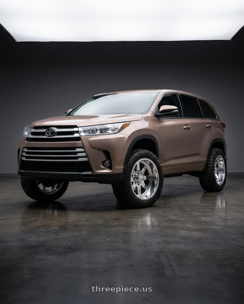 2018 toyota highlander with American Force 11 Independence SS 6X135 26X16 -101 POLISHED wheels