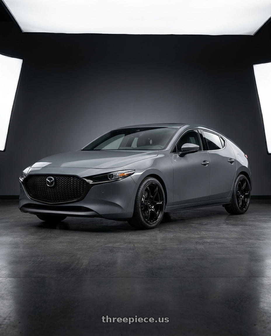 2024 Mazda3 Fastback  with Advan RGIII 5x114.3 18x8.0+45 Gloss Black wheels