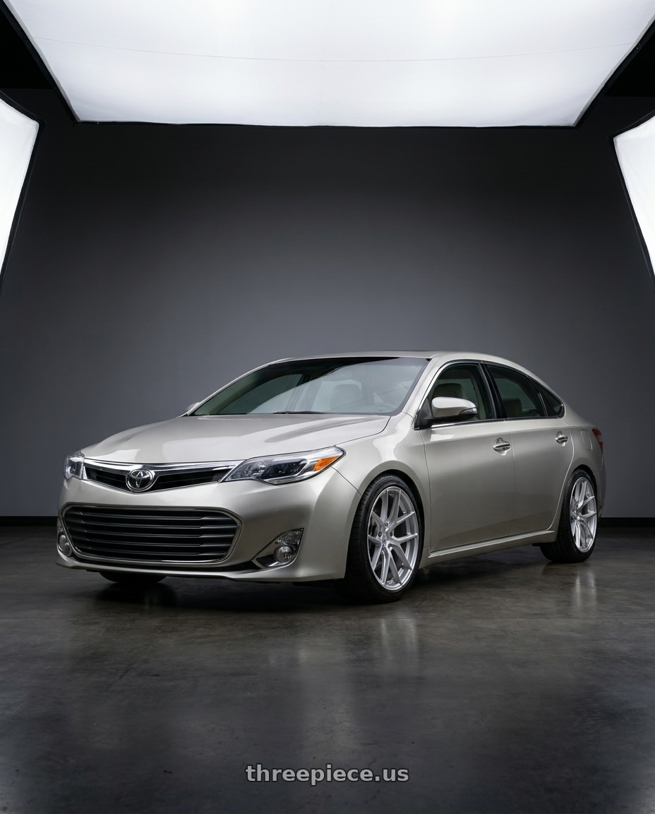 2013 toyota avalon with Vors TR88 5x114.3 18x8.5 +35 Silver Machined Face wheels