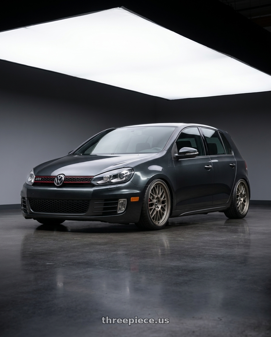 2013 volkswagen gti with fifteen52 HOLESHOT 5x112 19x8.5 +45 MAGNESIUM GREY (SATIN BRONZE) wheels