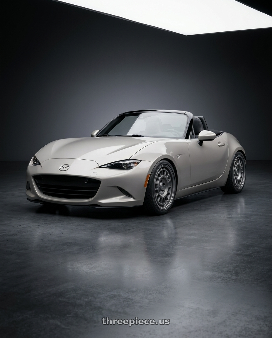2021 Mazda MX-5 Miata ND with fifteen52 ALPEN MX 5x114.3 17x8 +38 FROSTED GRAPHITE (SATIN GREY) wheels