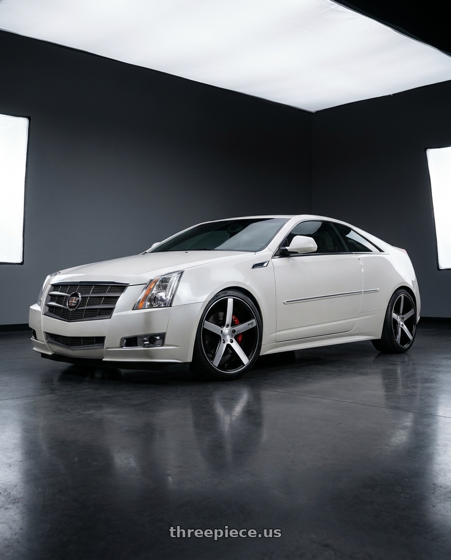 2012 cadillac cts 2-door coupe rwd with Niche 1PC M124 MILAN 5X120 20X8.5 +35 GLOSS BLACK BRUSHED wheels