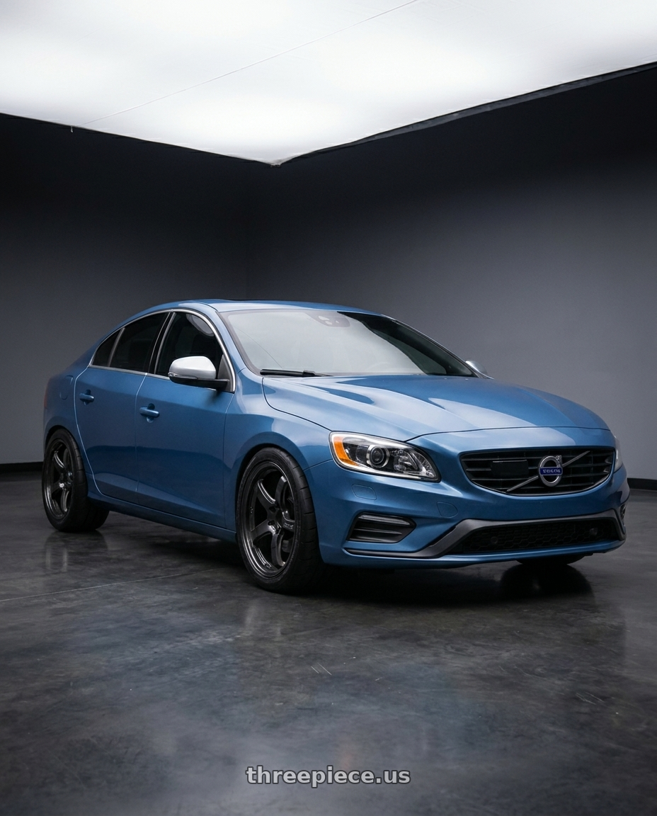 2015 volvo s60 t6 with Gram Lights 57CR 5x108 18x8.5 +37 GLOSSY GRAY wheels