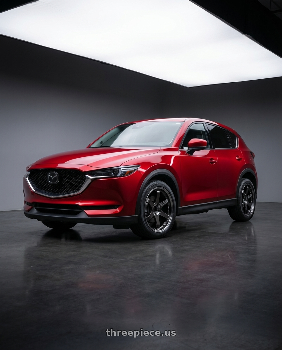 2019 Mazda CX5 with Volk Racing TE37SL 5x114.3 19x10.5+12 Pressed Double Black wheels