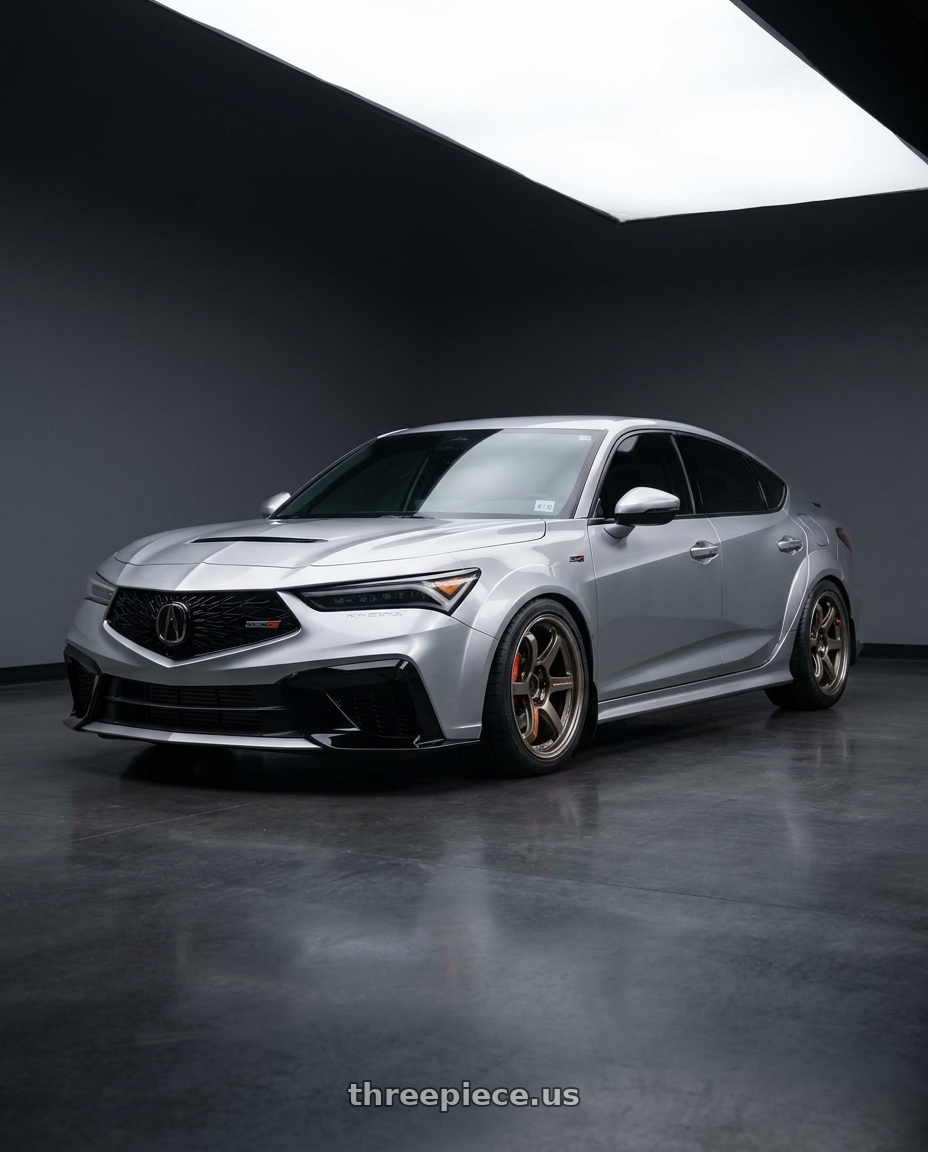 2025 Acura Integra Type s with Work Emotion Zr10 5x120 19x9.5 +38 Titanium Diamond Lip Cut wheels