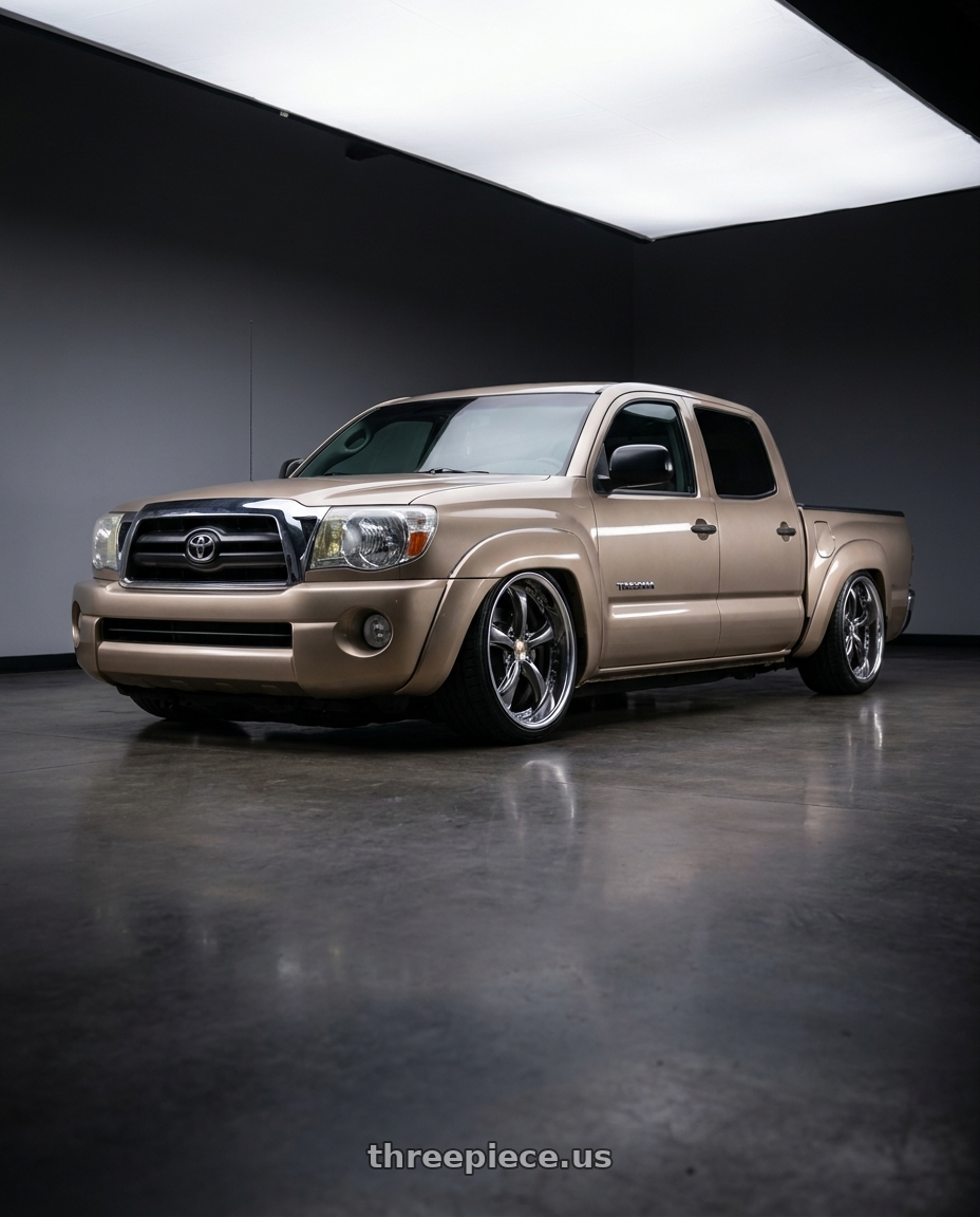 2007 TOYOTA TACOMA with Work Wheels VS-KF 5X114.3 19x8+2 Brilliant Silver Black A Disk FULL REVERSE wheels