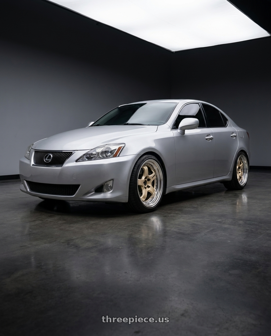 2009 Lexus is250 with Work Meister S1 3P 5x114.3 18x10+35 A Disk Bright Buff Finish wheels