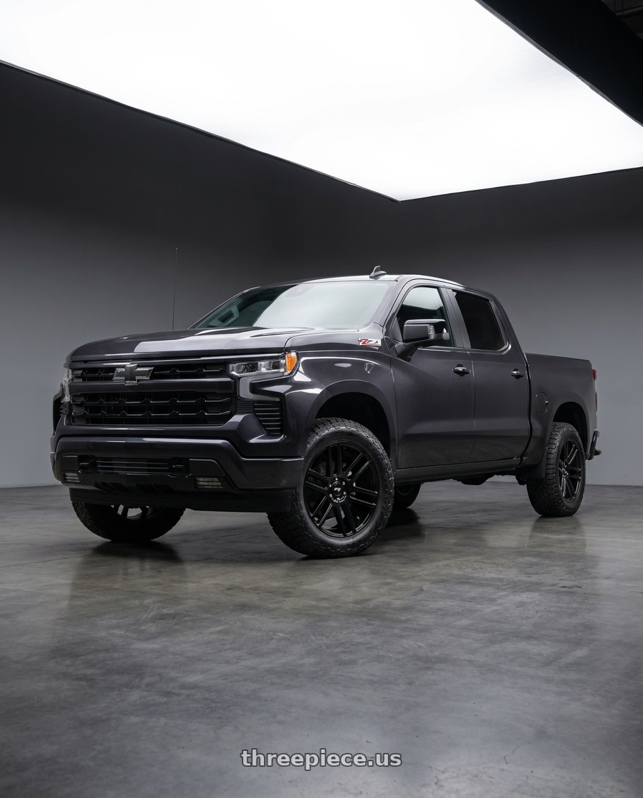 2023 Chevrolet Silverado 1500 with Niche 1PC M097 ELAN 6X139.7 20X9 +30 GLOSS BLACK wheels